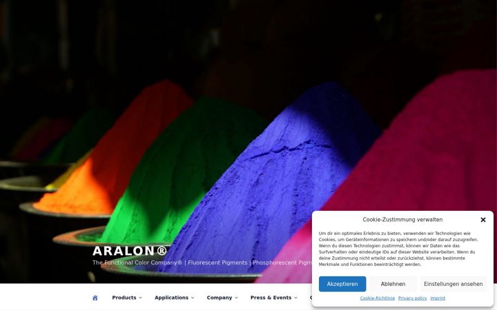 Screenshot of araloncolor.com