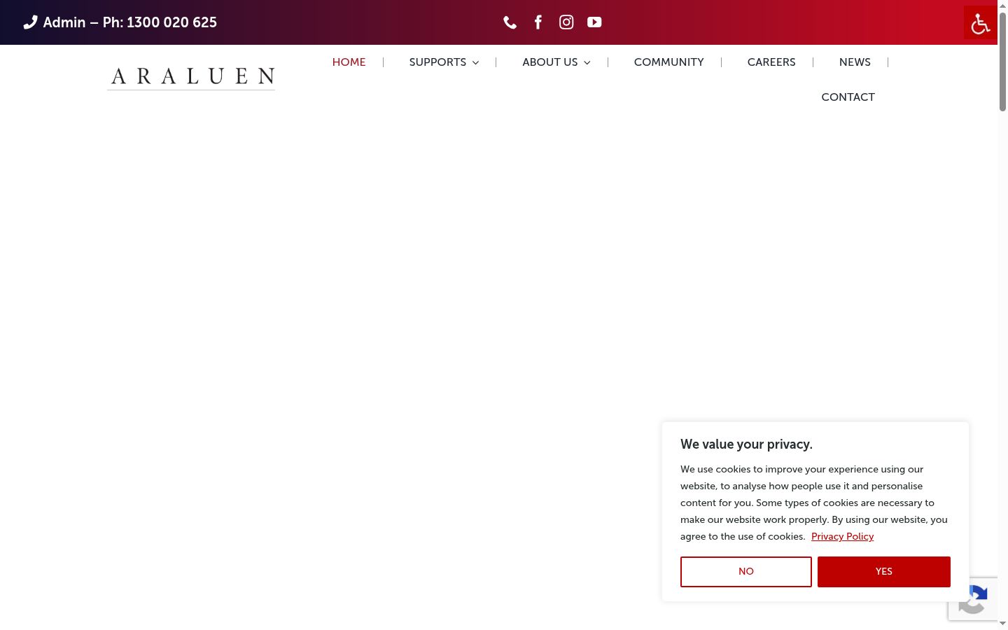 Screenshot tal-banner tal-kunsens muri qabel kwalunkwe interazzjoni