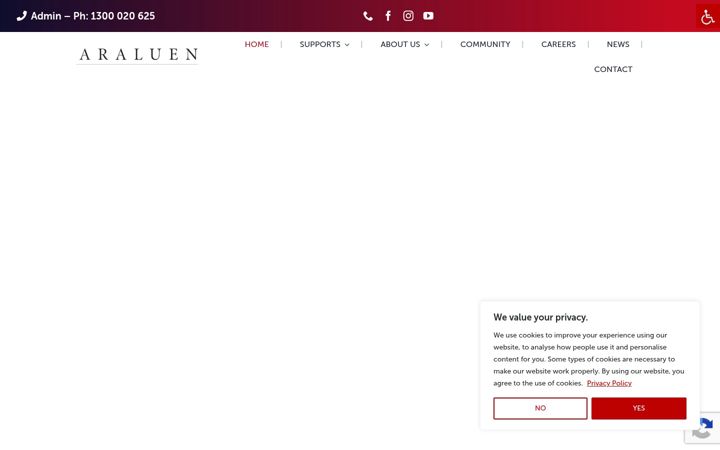 Screenshot ta' araluen.org