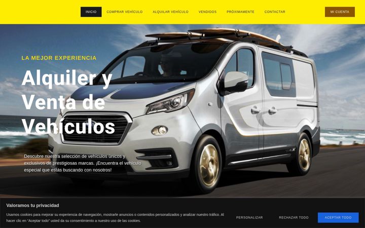 Screenshot ta' aralvehiculos.es