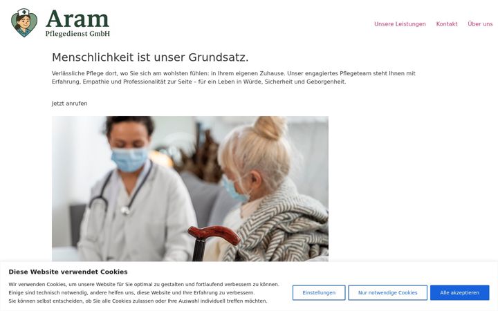 Screenshot ta' aram-pflegedienst.de