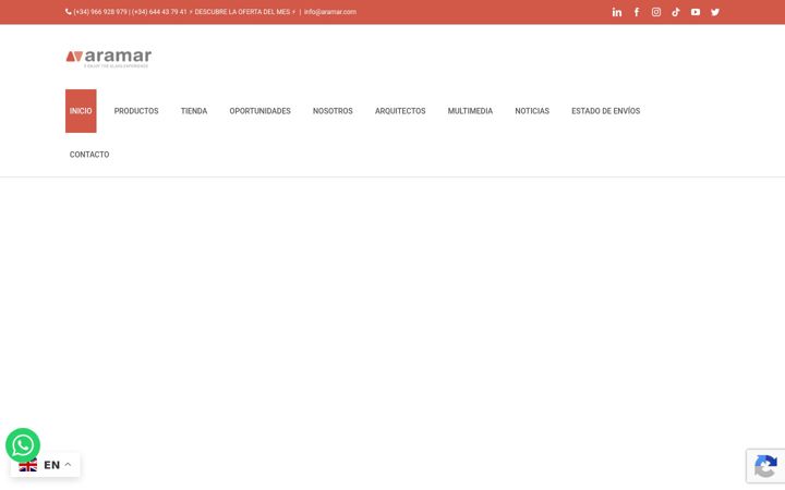 Skjermbilde av aramar.com