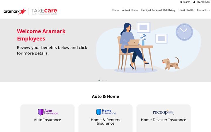 Screenshot of aramarksupplementalplans.com