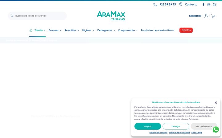 Skjermbilde av aramaxcanarias.com