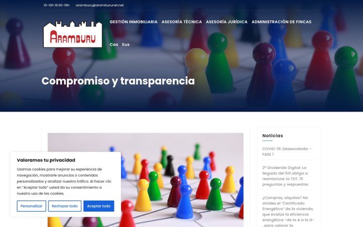 Screenshot of aramburunet.net