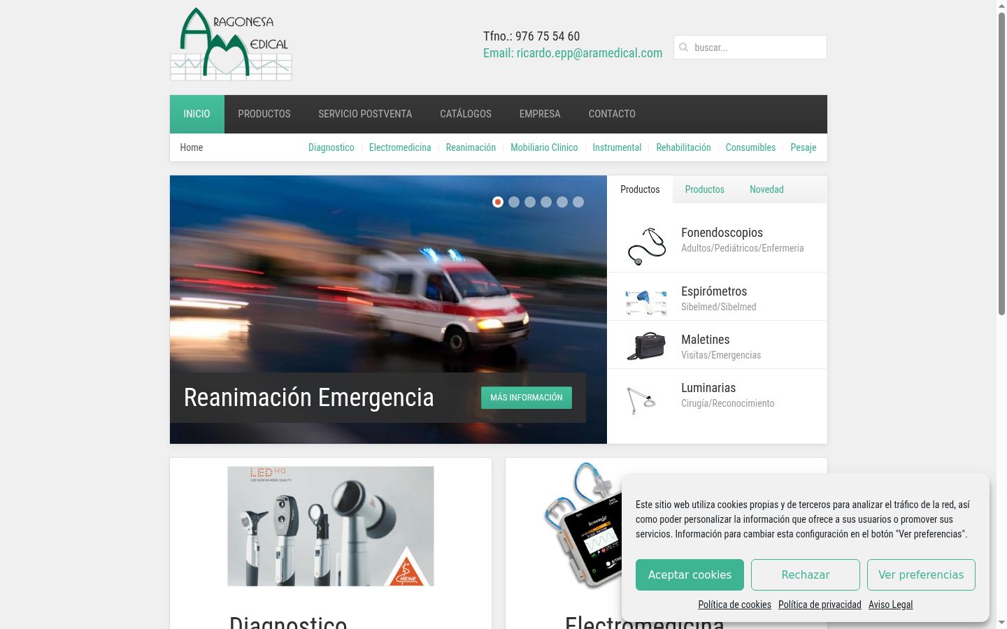 Captura de ecrã do banner de consentimento apresentado antes de qualquer interação