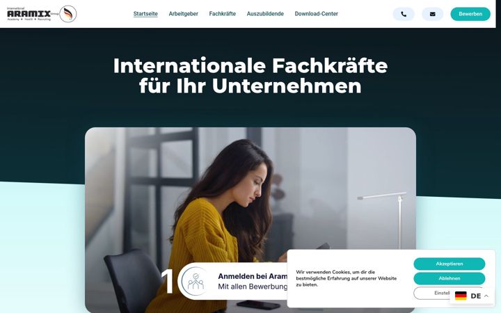 Screenshot of aramix-group.com