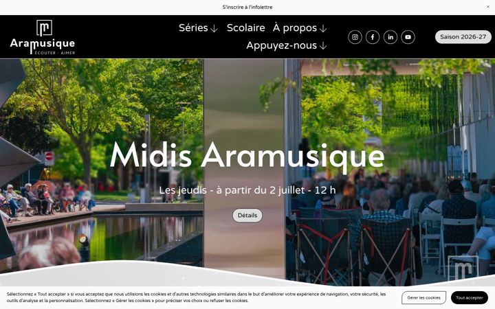 Screenshot of aramusique.org