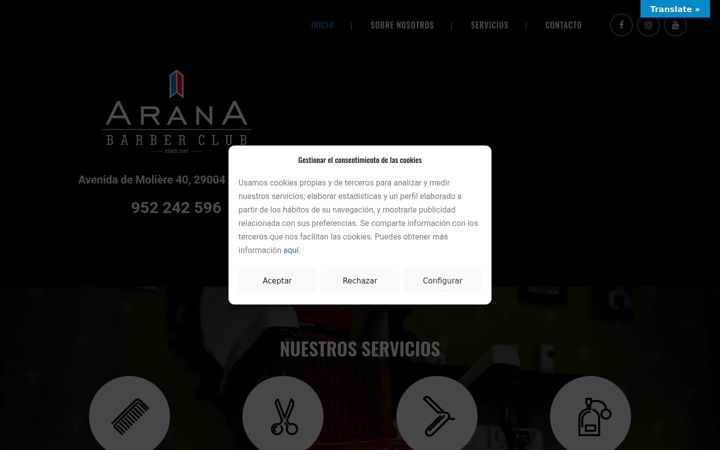 Screenshot of aranapeluquerias.org