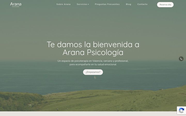 Screenshot of aranapsicologia.es