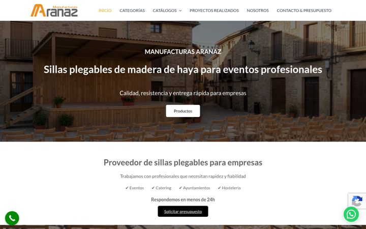 Screenshot of aranaz.es