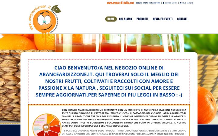 Screenshot of aranceardizzone.it