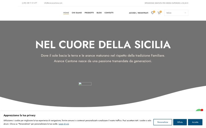 Ekrano kopija arancecantone.com