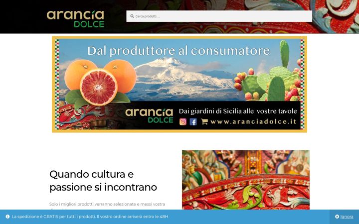 Screenshot ta' aranciadolce.it