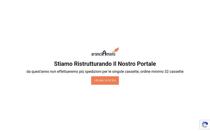 Skärmbild av aranciamato.it