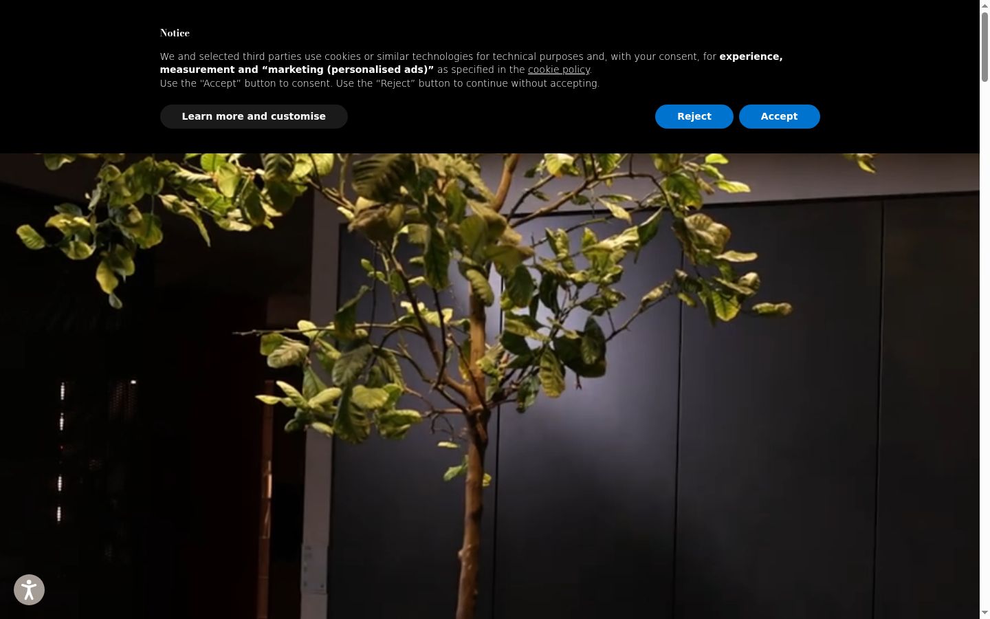 Screenshot tal-banner tal-kunsens muri qabel kwalunkwe interazzjoni