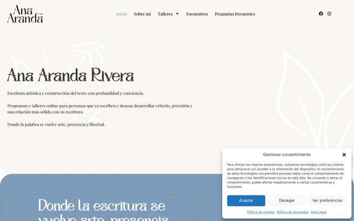 Ekrano kopija arandarivera.com