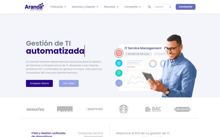 Screenshot of arandasoft.com