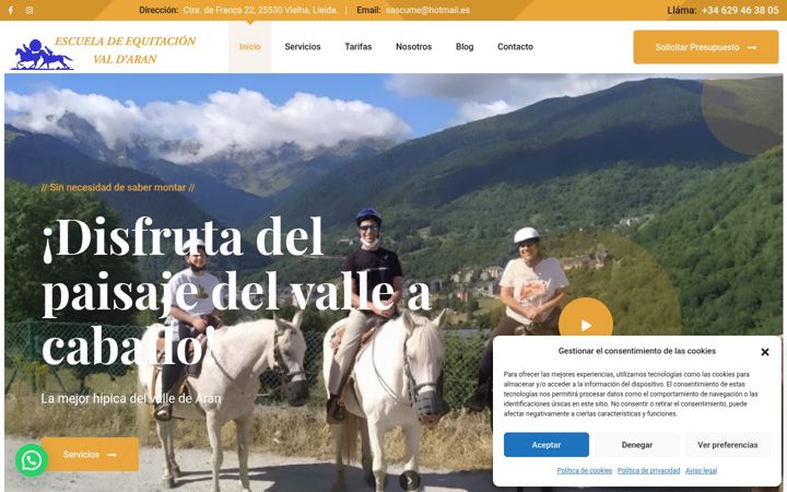 Screenshot of aranequitacion.org