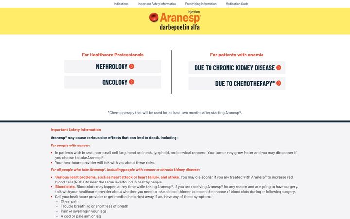 Screenshot του aranesp.com