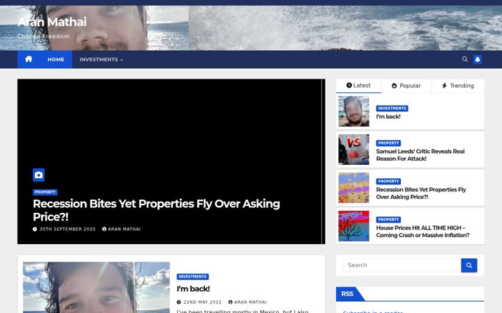 Screenshot of aranmathai.com