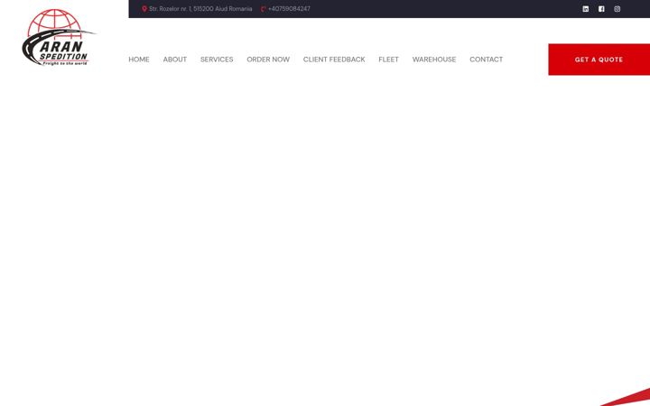 Screenshot of aranspedition.com