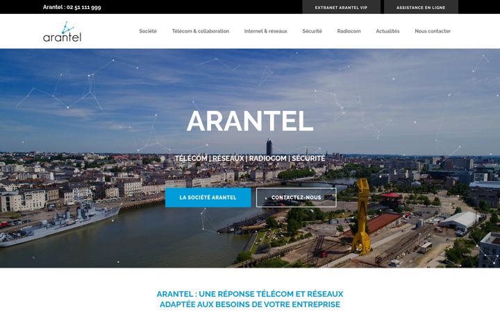 Screenshot von arantel.fr