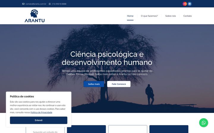 Screenshot von arantu.com.br