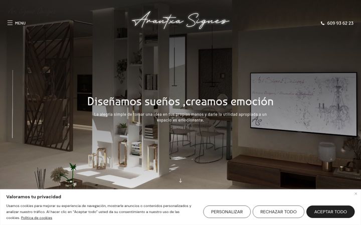 Screenshot of arantxasignesdesigns.com