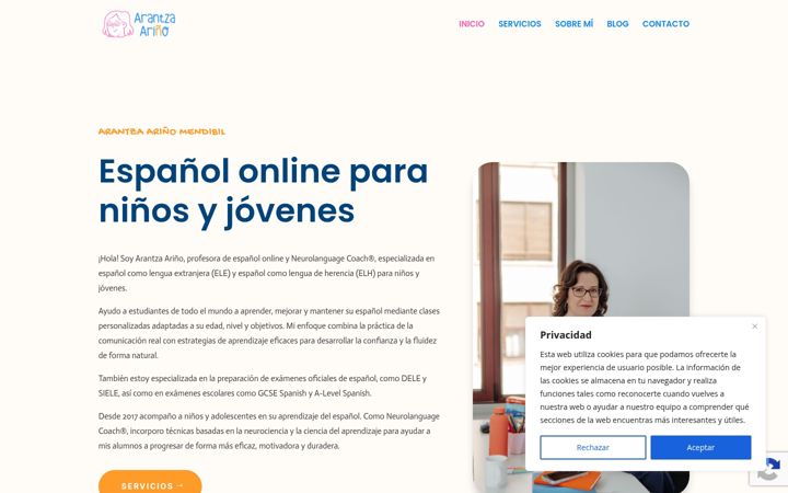 Screenshot ta' arantzaarino.com