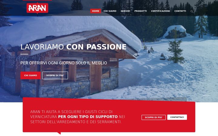 Screenshot of aranvernici.com
