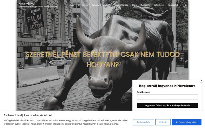 Screenshot of aranybika.com
