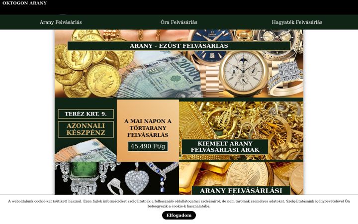 Skjámynd af aranyfelvasarlasbp.hu