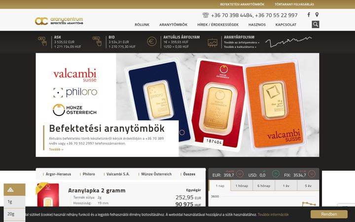Screenshot of aranytomb.me