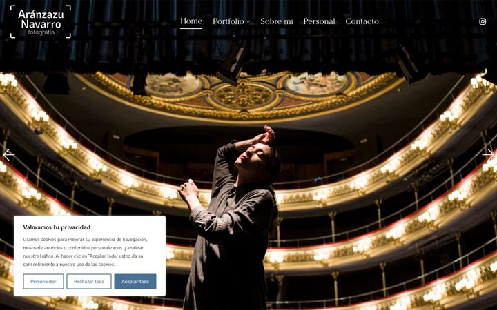 Screenshot of aranzazunavarro.com