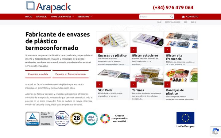 Screenshot ta' arapack.com