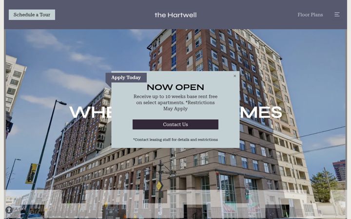 Screenshot of arapahoesquareapts.com