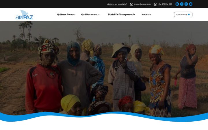 Screenshot of arapaz.org