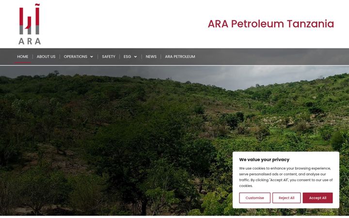 Screenshot of arapetroleum.co.tz