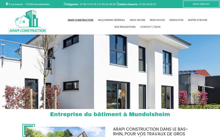 Screenshot of arapi-construction.fr