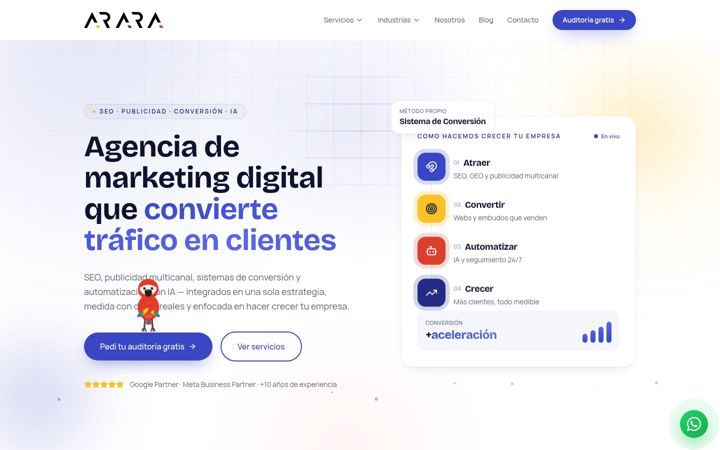 Screenshot of arara.expert