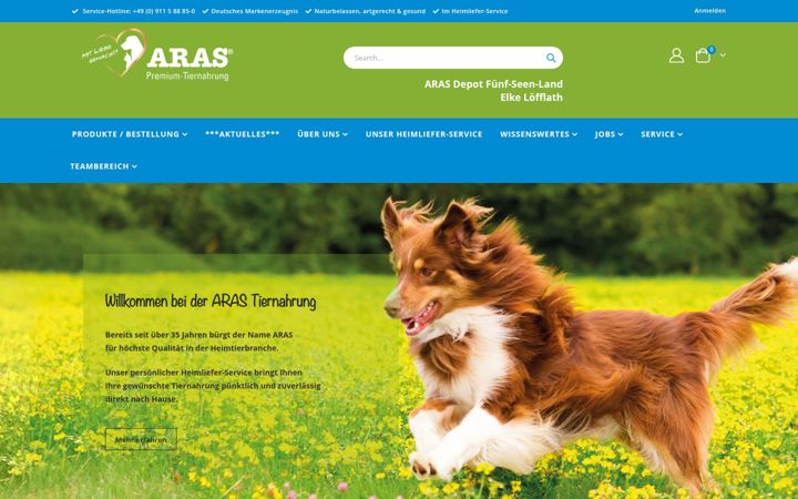 Screenshot of aras-muenchen.de