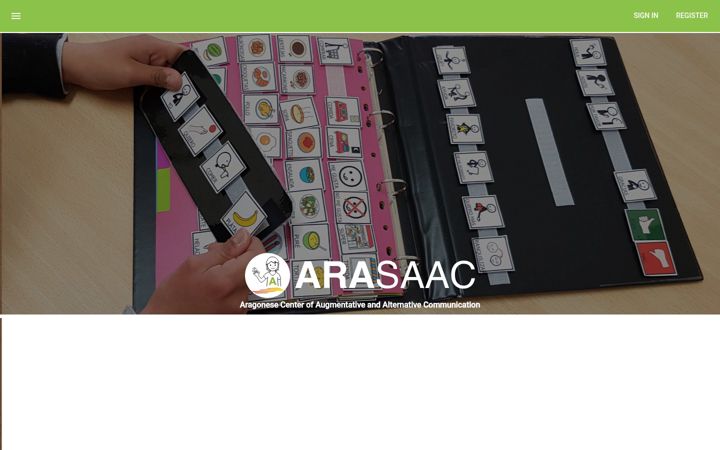 Screenshot von arasaac.org