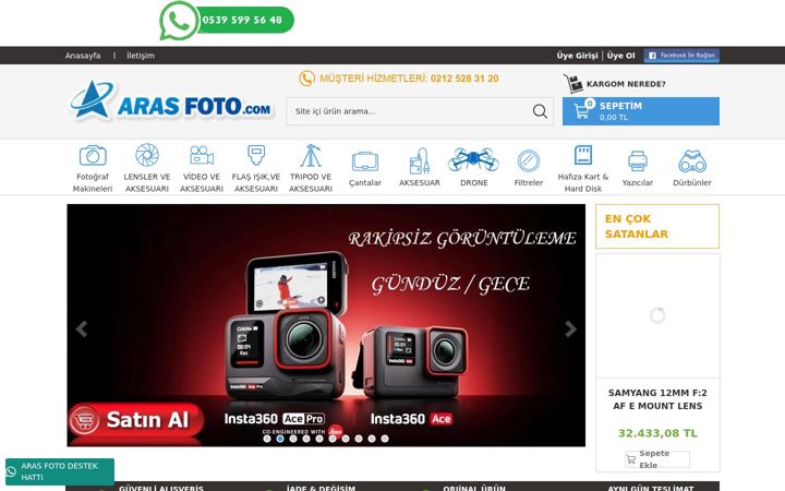 Screenshot of arasfoto.com