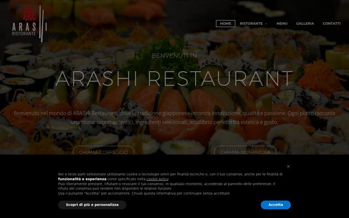 Screenshot of arashi-restaurant.it