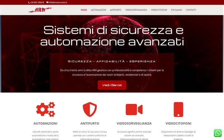 Screenshot of arasicurezza.it