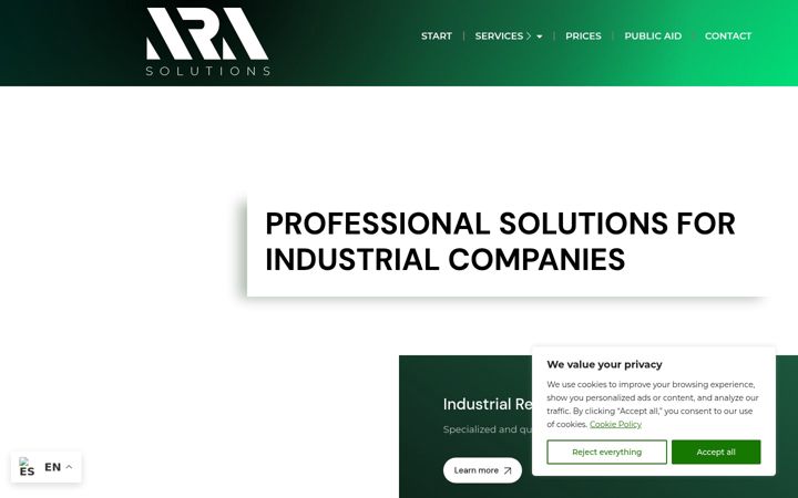 Screenshot of arasolutions.es