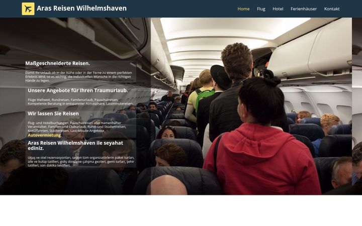 Screenshot of arasreisen.de