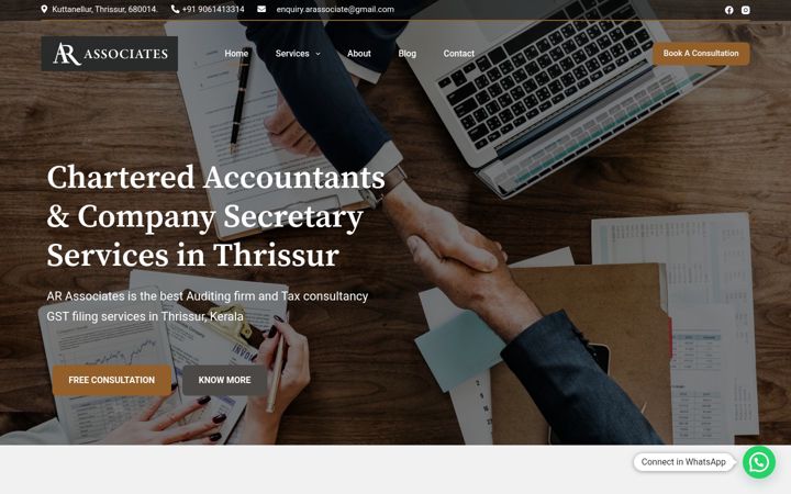 Snímek obrazovky arassociates.org