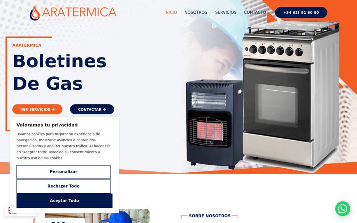 Screenshot of aratermica.es